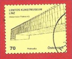 AUSTRIA USATO - 2011 - Architettura Moderna - Lentos Kunstmuseum Linz - 70 Ct. - Michel AT 2926 - Used Stamps