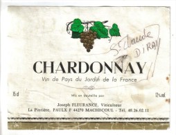 LOT 3 ETIQUETTES BOUTEILLE VIN - Chardonnay Joseph Fleurance, Saumur Champigny " Domaine Des 2 Bourgs,  Blanc De Blanc - Verzamelingen, Voorwerpen En Reeksen