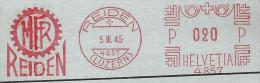 Freistempel  "Maschinen Fabrik, Reiden"               1945 - Postage Meters