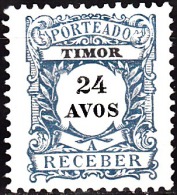 TIMOR - 1904,  PORTEADO-  Emissão Regular,  24 A.  (*) MNG  MUNDIFIL  Nº 7 - Timor
