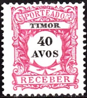 TIMOR - 1904,  PORTEADO-  Emissão Regular,  40 A.  (*) MNG  MUNDIFIL  Nº 8 - Timor