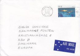 Australia Airmail Par Avion Label CANNINGTON (W.A.) 1990 Cover To Denmark $1.10 Anactica Russian Joint Issue - Briefe U. Dokumente