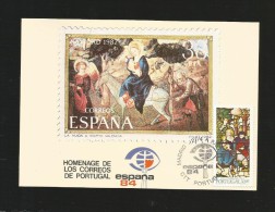 Portugal / Spanien 1982 ,  Homenage De Los Correos De Portugal - Espana 84 - SS - 2 Scan - - Oblitérés