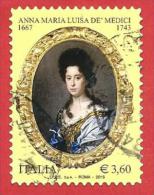 ITALIA REPUBBLICA USATO  - 2013 - 270º Anniversario Morte Di Anna Maria Luisa De' Medici - 3,60 € - S. 3378 - 2011-20: Gebraucht