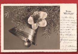 TFA-01  Joyeux Noël, Cloche, Sapin Et Fleur. CAchet 23.12.1940 - Altri & Non Classificati