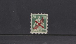 SCHWEIZ SWISS SWITZERLAND 1919 MI 145 50 CENTIMES GREEN MLH *  (1) MINT LIGHT HINGED WITH GUM - OVERPRINT HIGHER UP - Unused Stamps