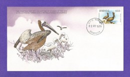 Dominica 1979 , The Cousteau Society Collection Of Stamps Of The Sea - First Day Card 21 May 1979 - Pelicans