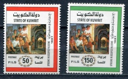 STATE OF KUWAIT  PALESTINIAN INTIFADA MOVEMENT 1988 MNH (**) UPRISING IN OCCUPIED PALESTINE JERUSALEM CHILDREN - Palestina