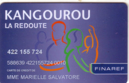 FRANCE CARTE PAIEMENT PAYMENT CARD FINAREF LA REDOUTE KANGOUROU UT - Tarjeta Bancaria Desechable