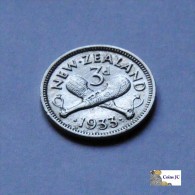 Nueva Zelanda - 3 Pence - 1933 - Nieuw-Zeeland