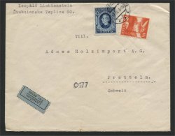 SLOVAKIA, AIRPOST COVER 1943 FROM Stubnanskie Teplice TO PRATTELN SWITZERLAND - Lettres & Documents