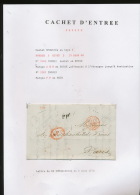 LETTRE - 337- MARQUE POSTALE ROTHSCHILD CACHET D' ENTREE PRUSSE  PAR GIVET NOEL 1840 - Marques D'entrées