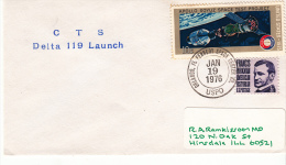 SPACE -  USA - 1976 - CTS DELTA  119 LAUNCH SATELLITE COVER WITH  ORLANDO   POSTMARK - Etats-Unis