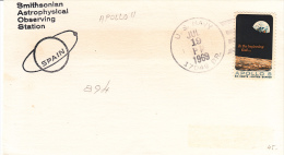 SPACE -  USA - 1969 - SMITHSONIAN STATION SPAIN  COVER WITH  US NAVY POSTMARK - Etats-Unis