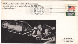 SPACE -  USA - 1969 - APOLLO BREAK ORBIT COVER  WITH  CAPE CANNAVERAL  POSTMARK - United States