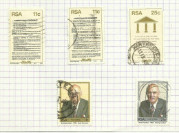 Afrique Du Sud N°569 à 571, 573,574 Côte 2 Euros - Used Stamps