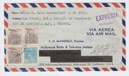 Brazil/USA AIRMAIL EXPRESS SPECAIL DELIVERY REGISTERED COVER 1951 - Aéreo