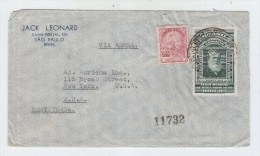 Brazil/USA AIRMAIL REGISTERED COVER 1941 - Airmail