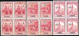 TIMOR -1925, (IMPOSTO POSTAL) Monumento Ao Marquês De Pombal (Série, 3 Valores-Quadras)  ** MNH  MUNDIFIL Nº 3/5 - Timor