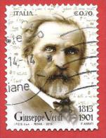 ITALIA REPUBBLICA USATO - 2013 - 200º Anniversario Della Nascita Di Giuseppe Verdi - € 0,70 - S. 3410 - 2011-20: Afgestempeld