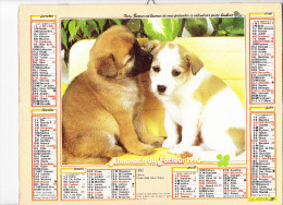 Almanach Des PTT 1990,  Chiens, 2 Chiots / Chats, 2 Chatons OLLER - Big : 1981-90