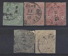 Germany (Norddeutscher Bund) 1868  (o) Mi.7-11 - Oblitérés