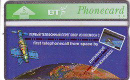 GB UK ESPACE SPACE 1er TELEPHONECALL FROM SPACE STATION MIR PRIVEE 5U MINT NEUVE IN FOLDER - Espace