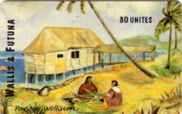WALLIS ET FUTUNA WF10 PAYSAGE WALLISIEN MAISON WALLISIENNE 80U UT 2000 EX SUPERBE - Wallis-et-Futuna