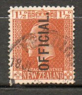 N ZELANDE  Service 1 1/2p Orange  1916-26  N°55 - Dienstzegels