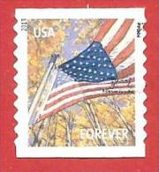 STATI UNITI USATO - 2013 - BANDIERE - Autunno - AUTOADESIVO - FOREVER - DENTELL. 9½ Vertical - Michel US 4770 - Used Stamps