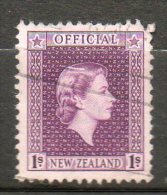 N ZELANDE  Service Elisabeth II   1954-63  N°121 - Dienstzegels