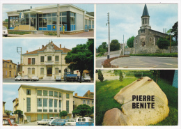 Pierre Bénite - Multivues - L'Eglise Et La Pierre Bénite - La Poste, L'Hôtel De Ville Et La Maison Du Peuple - Circulé S - Pierre Benite