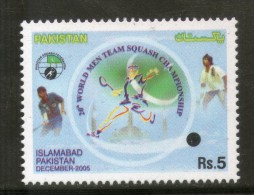 Pakistan 2005 World Men’s Team Squash Championships Islamabad Sc 1076 MNH # 2710 - Badminton