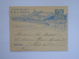 Amérique  :BRESIL   :Rio De Janeiro  ;Carta Bilhète  E.U Do BRAZIL  :Lettre Du 25/7/1904 - Postal Stationery