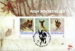 Velletje 3 Postzegels Rien Poortvliet Met Speciaal Stempel 12 November 2014. Thema: Winterlandschappen. Perfecte Staat. - Unused Stamps