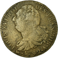 Monnaie, France, 2 Sols François, 2 Sols, 1792, Paris, TB+, Bronze, KM:603.1 - Altri & Non Classificati