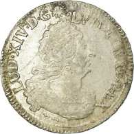 Monnaie, France, Louis XIV, 1/2 Écu Aux Palmes, 1/2 Ecu, 1694, Dijon, TTB - 1643-1715 Ludwig XIV.