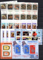 DOMINICA Séries En Blocs **, Entre 237 Et 408** Et Bloc 1 Et Bloc 27**, Cote 74 €, - Dominique (1978-...)