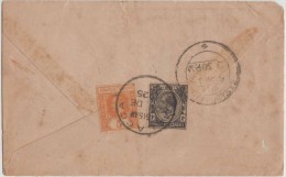 King George V, Straits Settlements, Commercial Cover, Malacca To India, As Per The Scan - Straits Settlements