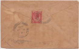 King George V, Straits Settlements, Commercial Cover, Penang To India, As Per The Scan - Straits Settlements