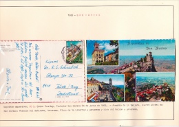 02077 2postales De San Marinoa Flirth 1966 - Lettres & Documents