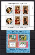 2 Feuillet MI 237/240**2 Bf 2**, 3 Bf 4**,10 Bf20**, Cote 49 € - Dominica (...-1978)