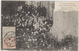 Les Inventaires à NANTES (22 Février 1906) Devant La Cathédrale Monseigneur Recevant L'Inspecteur De ................... - Empfänge