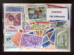 EUROPA - LOT De 100 Timbres Différents - Tous Pays - Collections