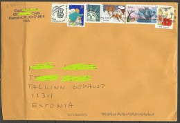 USA 2014 Cover To Estonia - Lettres & Documents