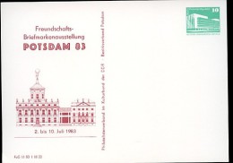 DDR PP18 D2/027 Privat-Postkarte KULTURHAUS POTSDAM 1983  NGK 3,00 € - Postales Privados - Nuevos