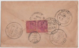 Johore, Malaysia, Commercial Cover, Johore To India, Various Postmark, As Per The Scan - Johore