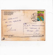 SP-626 CARTOLINA VIAGGIATA DI SAN MARINO FRANCOBOLLO DEL 2000 ANNO EUROPE TURISMO - Storia Postale