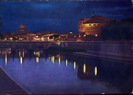 Roma - Di Notte - Castel S.angelo - 33062 - Formato Grande Viaggiata - Castel Sant'Angelo