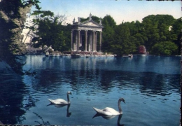 Roma - Villa Borghese - Il Laghetto - 1957 - Formato Grande Viaggiata - Parks & Gardens